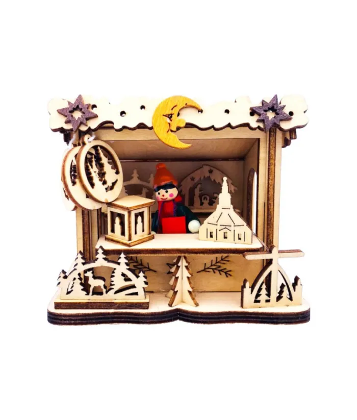 Boutique de Noël Christmas Classics*German Market Booth With Moon