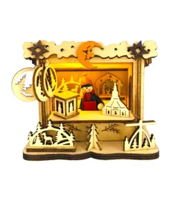 Boutique de Noël Christmas Classics*German Market Booth With Moon