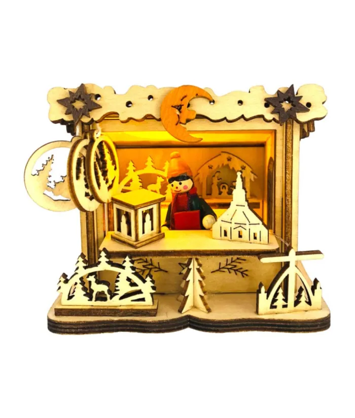 Boutique de Noël Christmas Classics*German Market Booth With Moon
