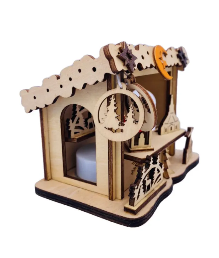 Boutique de Noël Christmas Classics*German Market Booth With Moon