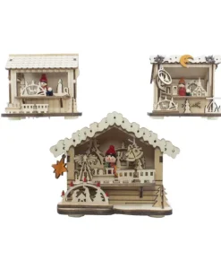 Boutique de Noël Christmas Classics*German Market Booth With Holy Family Scene