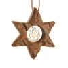 Boutique de Noël Enchanted Forest*German Wood, Ornament, Star Shape With Stag