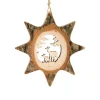 Boutique de Noël Enchanted Forest*German Wooden Ornament, 8 Point Star Shape