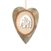 Boutique de Noël Enchanted Forest*German Wooden Ornament, 8 Point Star Shape