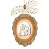 Boutique de Noël Rustic*German Wooden Ornament, Acorn Shape With Deer