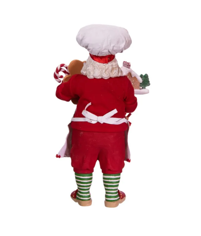 Boutique de Noël Ginger Bread & Candy Shoppe*10.5"Gingerbread Chef Santa