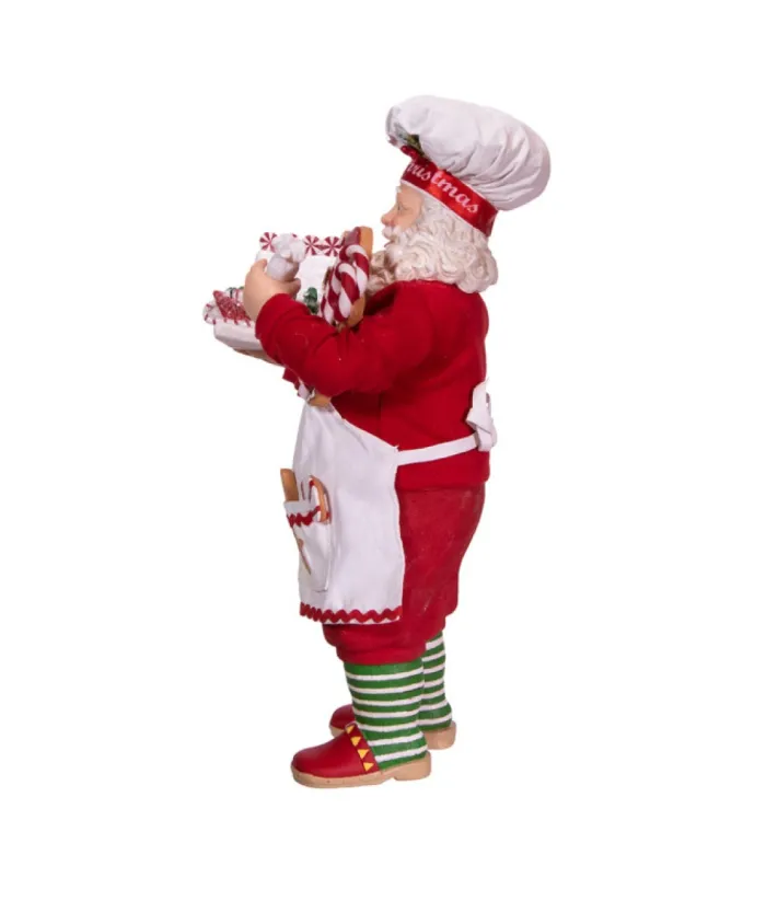 Boutique de Noël Ginger Bread & Candy Shoppe*10.5"Gingerbread Chef Santa