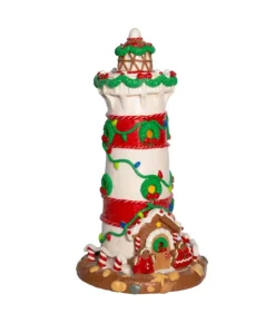 Boutique de Noël Ginger Bread Houses*Gingerbread Lighthouse 13.5" Led