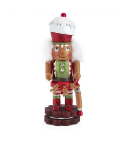 Boutique de Noël Ballet & Nutcrackers*Gingerbread Nutcracker With Cookie Garland 12" Tall