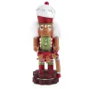 Boutique de Noël Ginger Bread & Candy Shoppe*Gingerbread Nutcracker With Cookie Garland 12" Tall