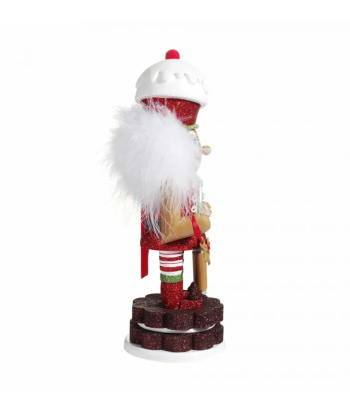 Boutique de Noël Ginger Bread & Candy Shoppe*Gingerbread Nutcracker With Cookie Garland 12" Tall