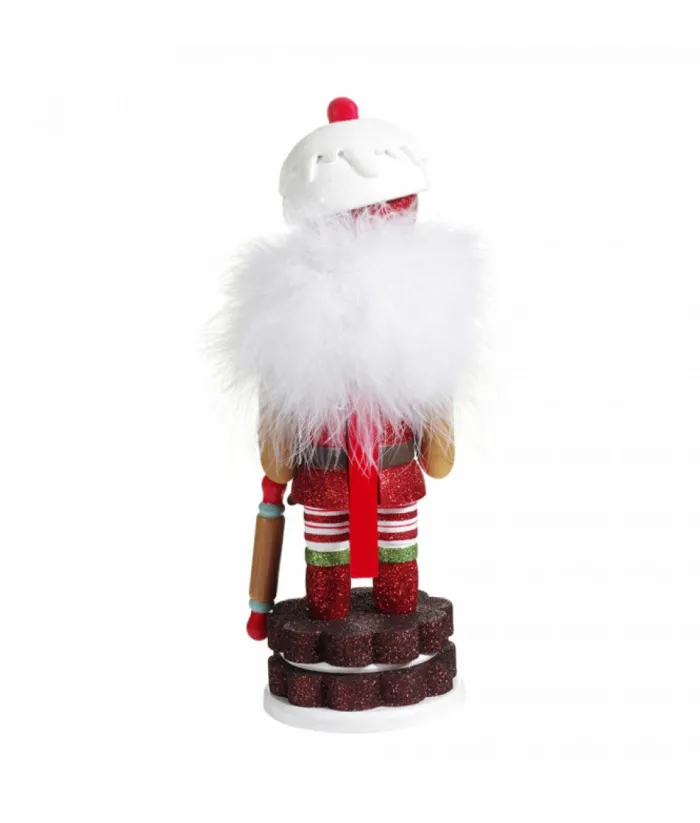 Boutique de Noël Ginger Bread & Candy Shoppe*Gingerbread Nutcracker With Cookie Garland 12" Tall