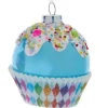 Boutique de Noël Mom'S Kitchen & Bakery*Glass Blue Cupcake Ornament