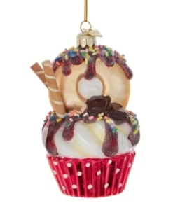 Boutique de Noël Varied Shapes*Glass Cupcake Ornament