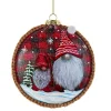 Boutique de Noël Varied Shapes*Glass Disk Ornament, With Gnomes