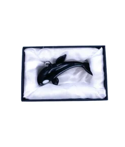 Boutique de Noël Under The Sea*Glass Orca Whale Ornament