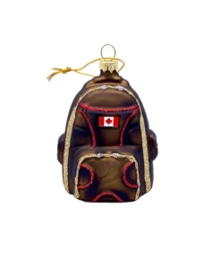 Boutique de Noël Varied Shapes*Glass Ornament, Back Pack With Canadian Flag