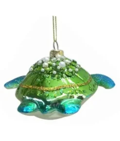 Boutique de Noël Varied Shapes*Glass Ornament, Blue/Grn Sea Turtle