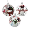 Boutique de Noël Varied Shapes*Glass Ornament, Snowman With Cardinals