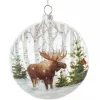 Boutique de Noël Varied Shapes*Glass Ornament With Moose