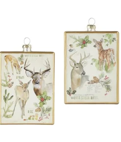 Boutique de Noël Varied Shapes*Glass Ornamnet, Wildlife Poster Design