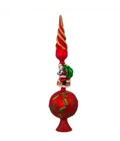 Boutique de Noël Miscellaneous*Glass Santa Treetrop