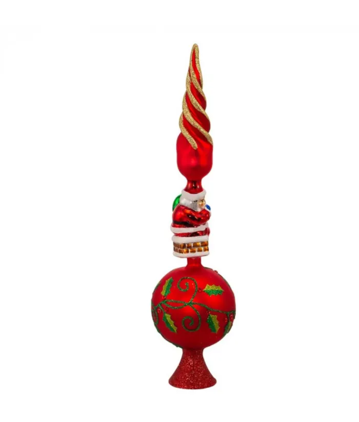 Boutique de Noël Christmas Classics*Glass Santa Treetrop