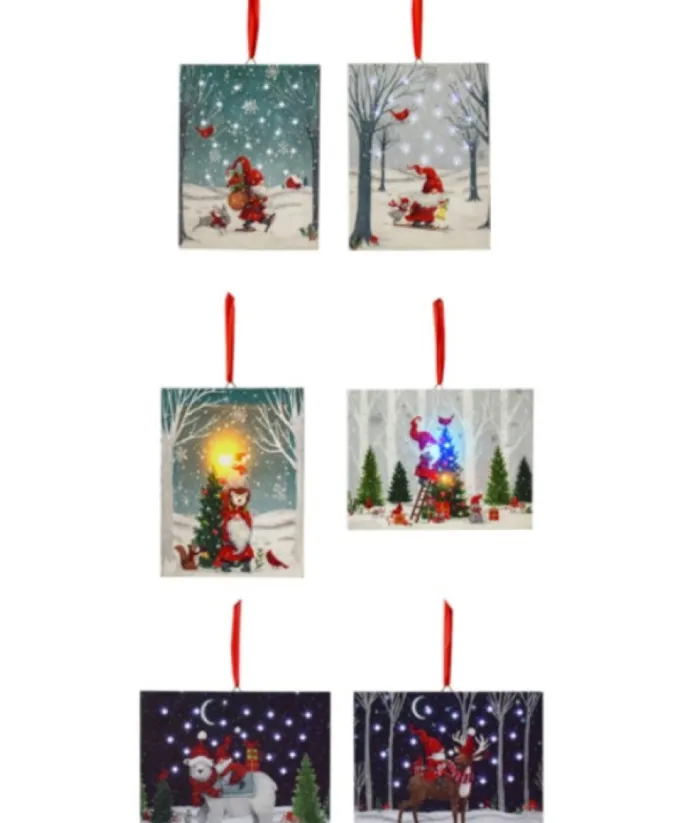 Boutique de Noël Canvas & Winter Scene*Gnome Scene, Wall Decor, Led