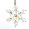 Boutique de Noël Winter Wonderland*Gold And White Snowflake With Pearls