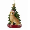 Boutique de Noël Family & Friends*Golden Retriever Ornament With Christmas Tree