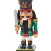 Boutique de Noël Ballet & Nutcrackers*Green Nutcracker With Sword, 9" Tall