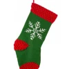 Boutique de Noël Stockings*Green Stocking With Snowflake