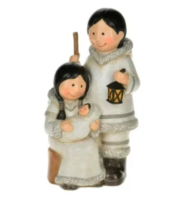 Boutique de Noël Rustic*Inuit Holy Family Figurine, 8" Tall