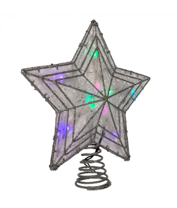 Boutique de Noël Stars & Tree Toppers*Led Color-Changing 5-Points Star Treetop