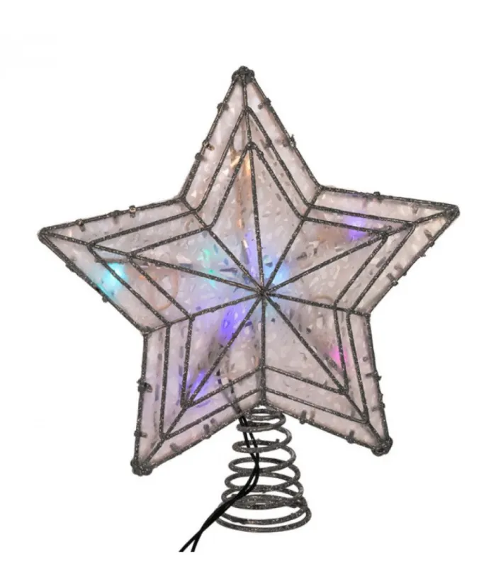 Boutique de Noël Stars & Tree Toppers*Led Color-Changing 5-Points Star Treetop