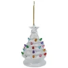 Boutique de Noël Santa'S Workshop*Led White Tree Ceramic Ornament