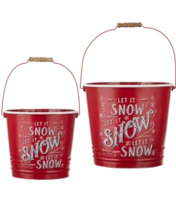 Boutique de Noël Winter Wonderland*Let It Snow, Let It Snow... (2 Piece Full Size Buckets)