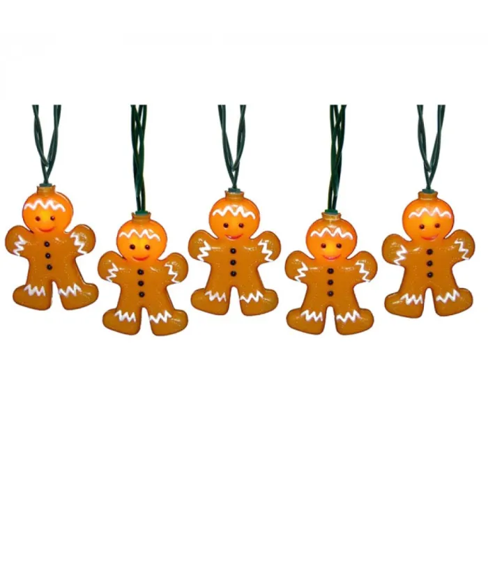 Boutique de Noël Mom'S Kitchen & Bakery*10-Light Gingerbread Man Light Set