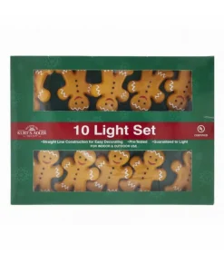 Boutique de Noël Mom'S Kitchen & Bakery*10-Light Gingerbread Man Light Set