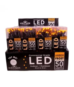 Boutique de Noël Light Sets*50-Light 5Mm Amber Frost Led Black Wire Light Set