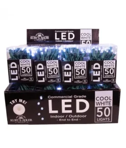 Boutique de Noël Light Sets*50-Light 5Mm Cool White Led Green Wire Light Set