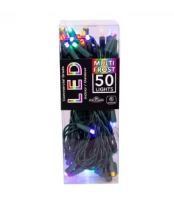 Boutique de Noël Light Sets*50-Light 5Mm Multicolored Frosted Led Green Wire Light Set