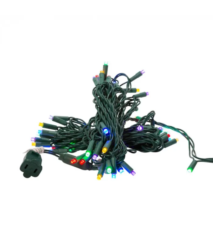 Boutique de Noël Light Sets*50-Light 5Mm Multicolored Frosted Led Green Wire Light Set