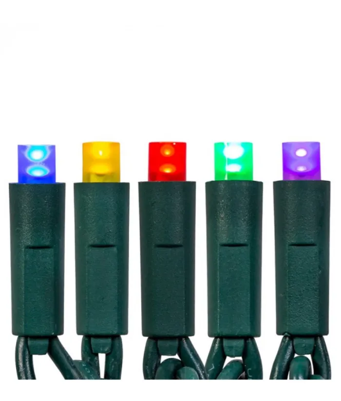 Boutique de Noël Light Sets*50-Light 5Mm Multicolored Frosted Led Green Wire Light Set