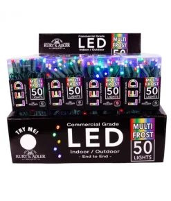 Boutique de Noël Light Sets*50-Light 5Mm Multicolored Frosted Led Green Wire Light Set