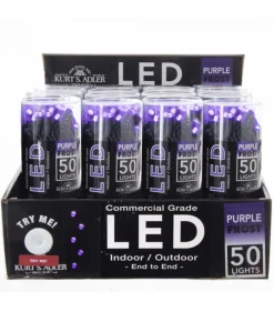 Boutique de Noël Light Sets*50-Light 5Mm Purple Frost Led Black Wire Light Set