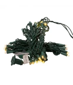 Boutique de Noël Light Sets*50-Light 5Mm Warm White Twinkle Led Green Wire Light Set