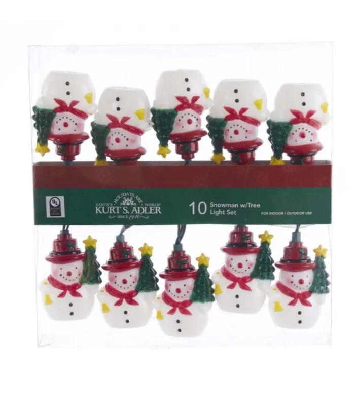 Boutique de Noël Light Sets*10-Light Snowman With Christmas Tree Light Set