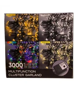 Boutique de Noël Light Sets*3000-Light Warm White Led Cluster Light Set