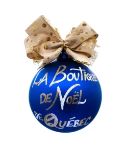 Boutique de Noël Customizable*Limited Edition "La Boutique De Noel De Quebec" Glass Ornament